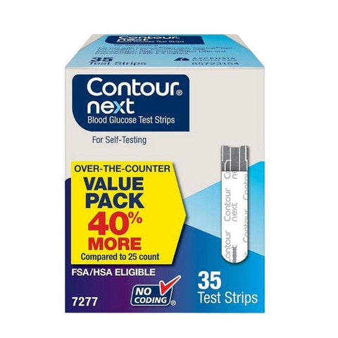 Contour, Blood Glucose Test Strips, 35 Each Contour